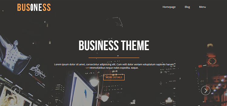 Business One one page web template