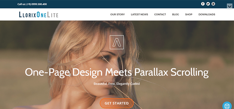LlorixOneLite one page web template