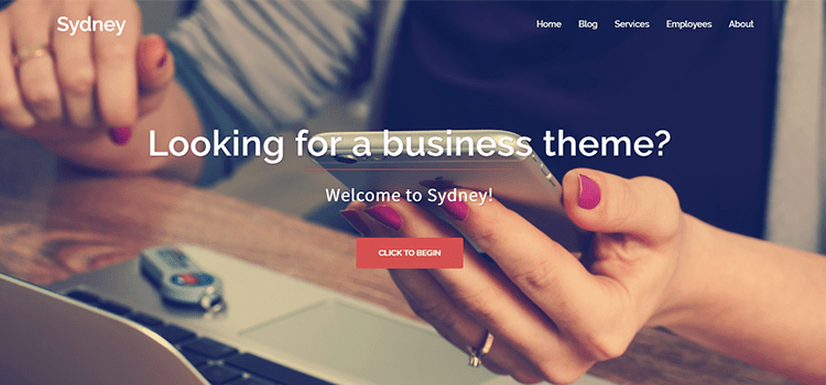 Sydney one page web template