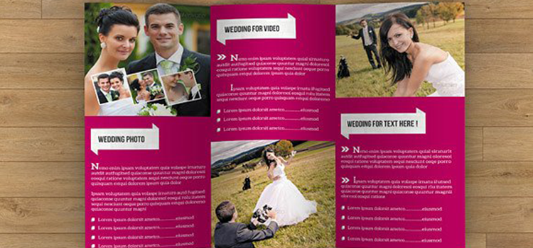 Trifold Brochure for Wedding-V07