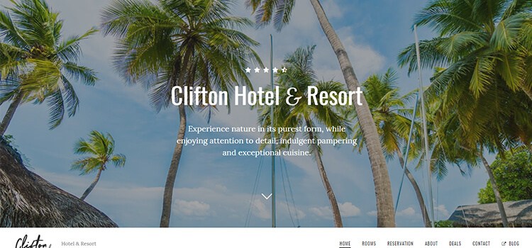 Clifton Hotel Website Template
