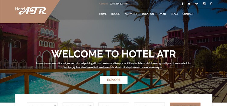 Hotel Atr Website Template