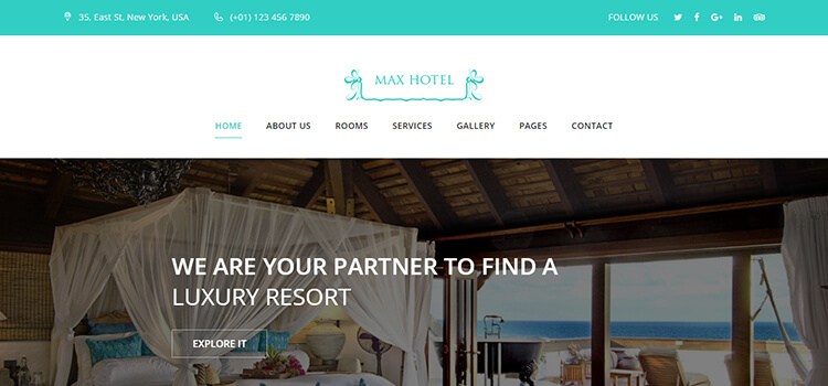 Max Hotel Website Template