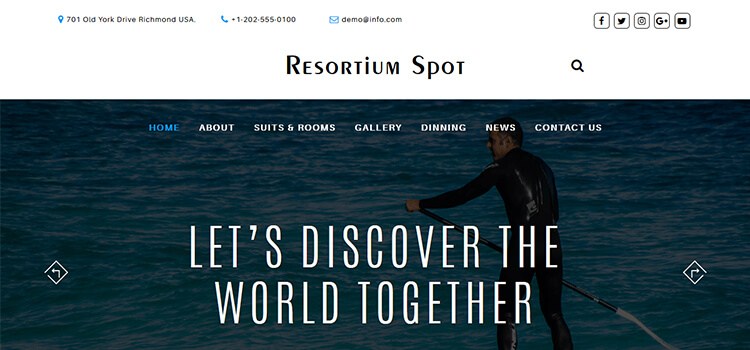 ResortiumSpot Website Template